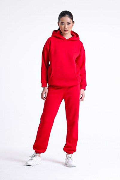 YAKAMEL SET DE Trening pentru Femei, Roșu, cu Glugă, 3 Straturi, Tip Puff, cu...
