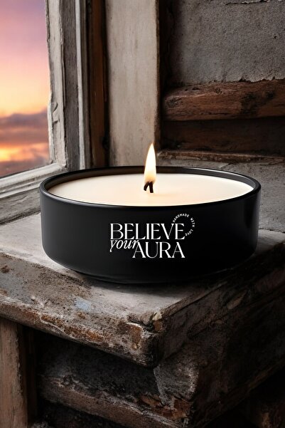 Believe Your Aura Lavanta Kokulu Mum - %100 Doğal Soya Mumu 3 Fitlli Aromater...