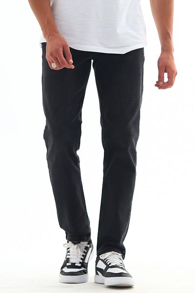 HLT JEANS Ανδρικό Anthracite Smoked Fit Pipe Leg Flexible Lycra Denim Jeans Jeans παντελόνι Hlthe001936k