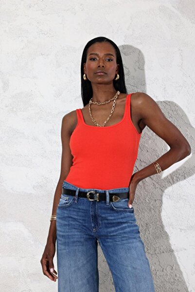 YAKAMEL Tricou sport de vară roșu, elastic, cu șnur - Model de bază cu bretel...