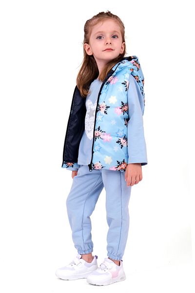 Merdia Elsa and Anna Printed Girls' Inflatable Vest and Combed Cotton Set - Hooded, 2 String Set
