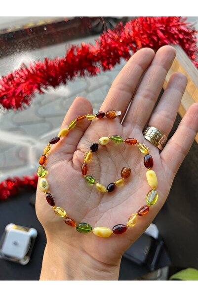 KEHRİBAREVİ EREĞLİ Damla Kehribar Bebek Kolye