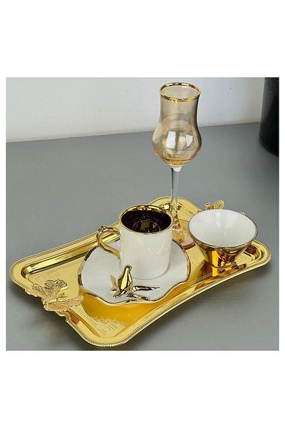 AROW Luxury Metal Single Gold Metal Tray
