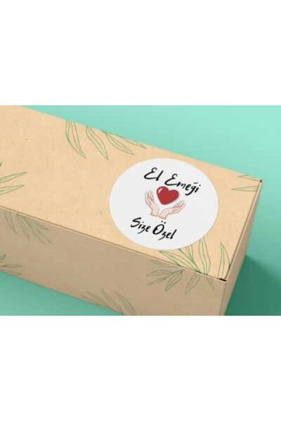 bisaccia Size Özel El Emeği Hand Made Etiketi Yuvarlak Mat Sticker 4 Cm (40 A...