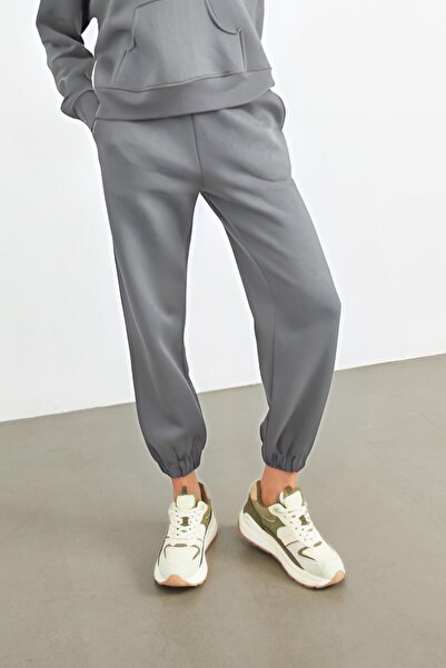 YAKAMEL Γυναικείο ελαστικό παντελόνι φόρμας με 3 κλωστές - με λωρίδες και τσέπες