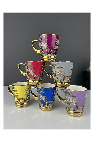 Doğudeko Luxury Porcelain Pttn Luis Model Mug (Sold as a piece)