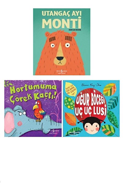 TÜRKİYE İŞ BANKASI KÜLTÜR YAYINLARI Utangaç Ayı Monti + Hortumuma Çörek Kaçtı...