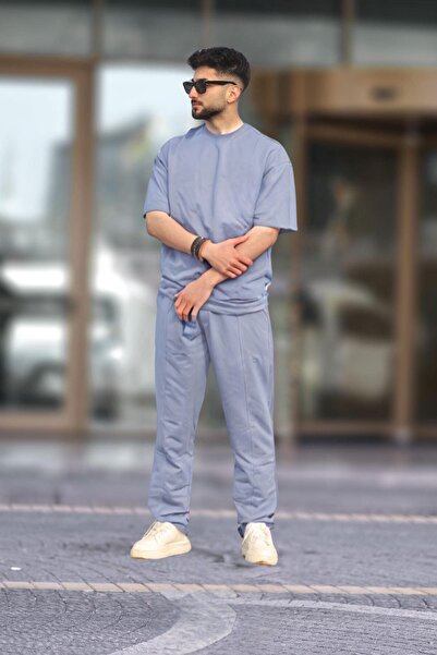 OKULCUBABA Men's Oversize Summer Pajama Set - Short Sleeve