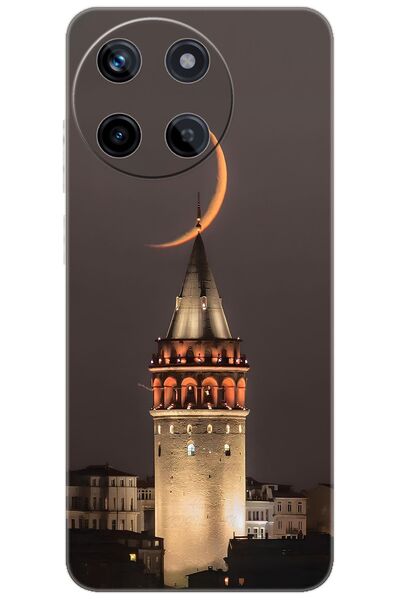 realme 11 (RMX3636) Uyumlu Kılıf Desen Baskılı Silikon Galata Kulesi STK:673 ...