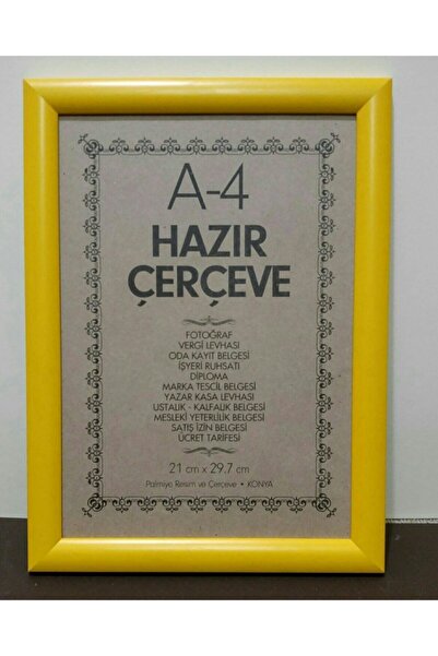 Palmiye A4 Renkli Çerçeveler Sarı