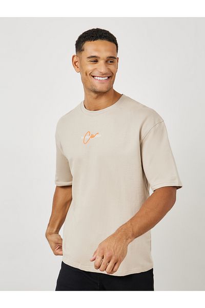 Styli Terry Oversized Front and Back Print T-Shirt