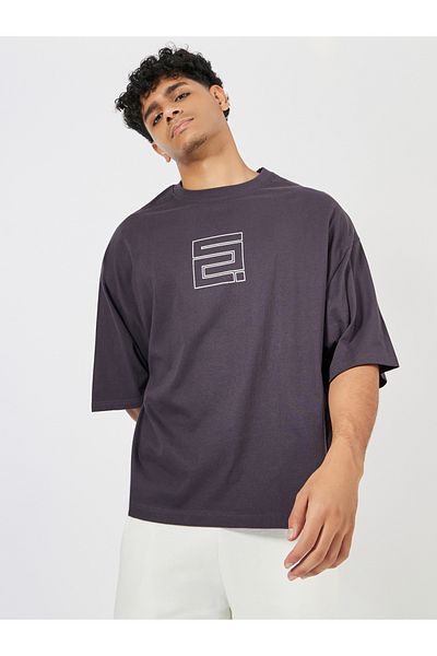 Styli Chest Graphic Compact Jersey Boxy T-Shirt