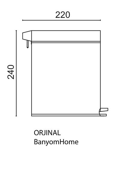 ÇELİK BANYO Stainless Steel 3 Liter Pedal Bathroom Trash Can White