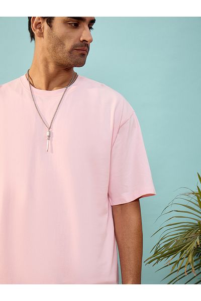 Mascln Sassafras By Styli Back Graphic Dropped Shoulder Oversized T-Shirt