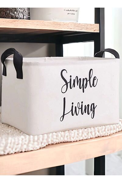 PRENDİ HOME Sub dulap alb pentru spălătorie camera copiilor Organizator jucării Organizator pliabil coș de depozitare 37x27x25
