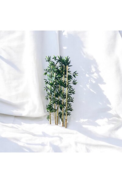 OzcanStore ÖZCAN FLOWERS 140 CM 5’Lİ ISLAK DOKULU ÇİFT YAPRAK YAPAY BAMBU