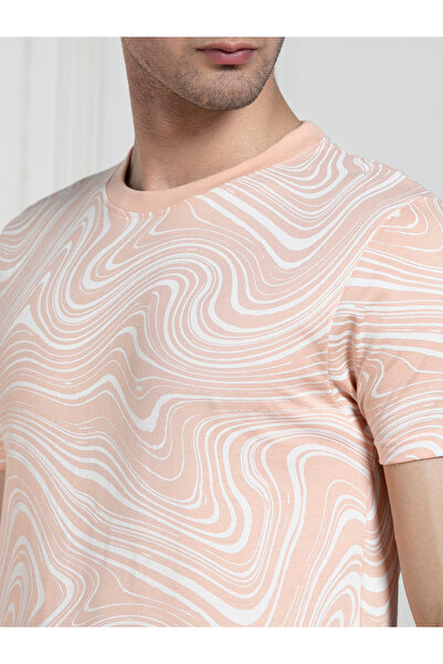 Dennis Lingo By Styli Regular Fit Marbled Print T-Shirt