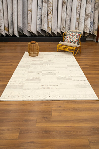 ASPERA HALI Manyas 1210 Gri Akrilik Makine Dokuması Salon Halısı Kesme Yolluk...