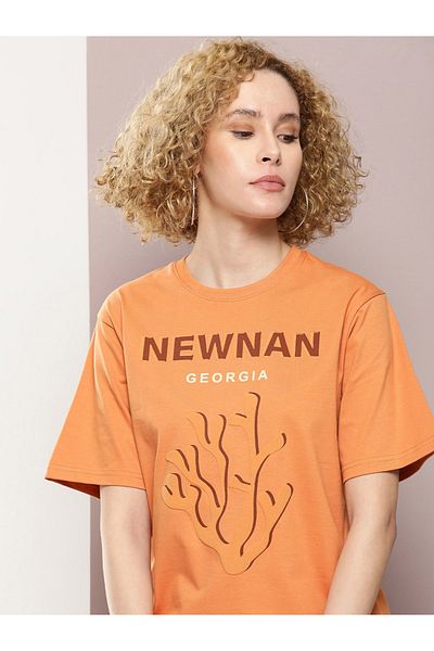 Dillinger By Styli Oversized Graphic Print Drop Shoulder T-Shirt