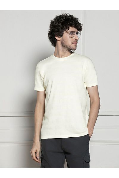 Dennis Lingo By Styli Regular Fit Textured Round Neck T-Shirt