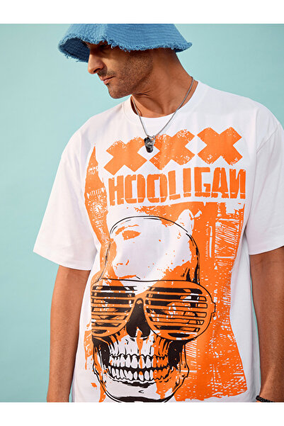 Mascln Sassafras By Styli Hooligan Graphic Print Oversized T-Shirt