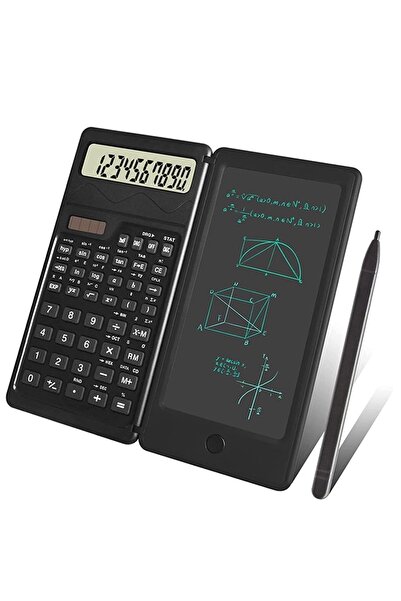 Buffer ® Silinebilir LCD Yazı Tabletli,Kalemli Katlanabilir Bilimsel Hesap Makinesi