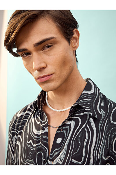 Mascln Sassafras By Styli Marble Print Relaxed Fit Shirt