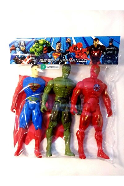 Blue Toys Süper Kahramanlar Işıklı Karakter Figürler Hulk , Süperman, Iron Ma...