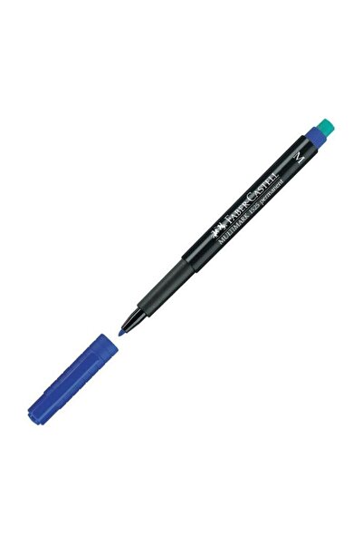 Faber Castell 1525 Multimark Permanent Asetat Mavi Kalem (M)