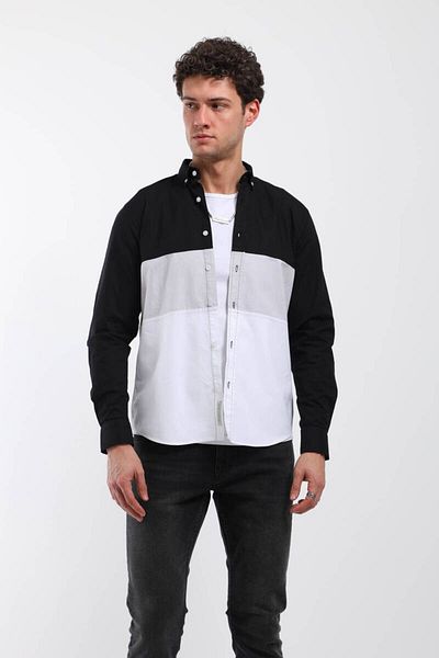Keep Out Men's Piece Long Sleeve Shirt Black