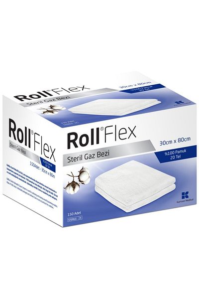 Roll Flex 7.5cmx7.5cm Sterile Gas Compress 100pcs