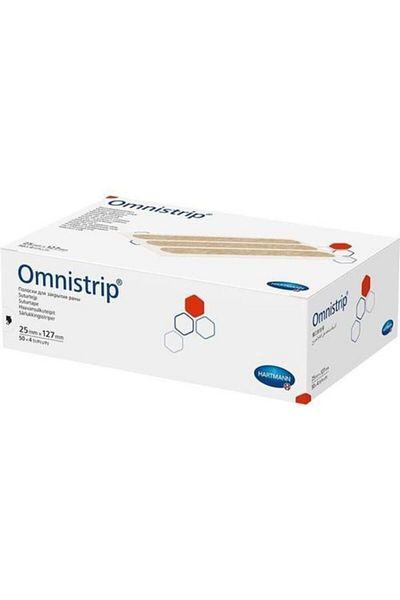Hartmann شريط خياطة معقم من Omnistrip مقاس 25 × 127 مم، 50 عبوة من 4 قطع