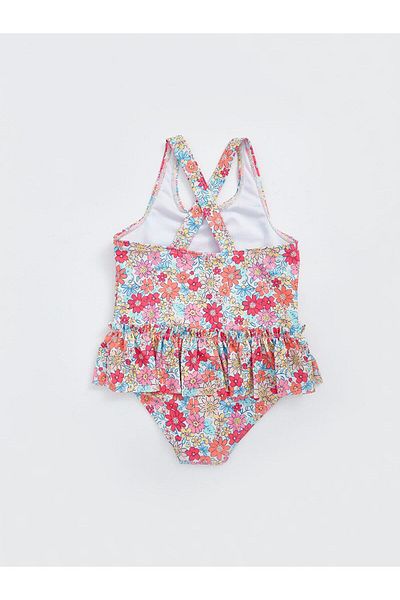 LC Waikiki Strappy Printed Swimsuit for Baby Girl