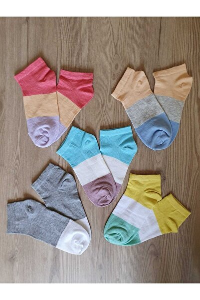 KonForYou Women's Piece Colored Short Booties Socks | 5 Pairs Multicolored An...