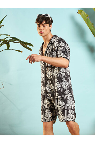 Mascln Sassafras By Styli Floral Print Relaxed Fit Shirt