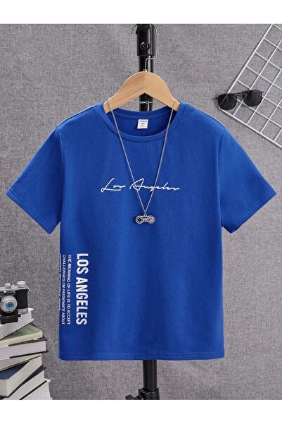 ROOSTER GOLD Παιδικό μπλουζάκι Los Angeles εμπρός και πλαϊνό με στάμπα