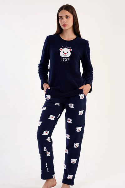 VİENETTA Σετ γυναικείες πιτζάμες μακρυμάνικο Fleece - 303051