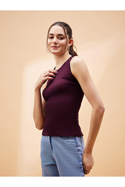 Sassafras By Styli Solid Ribbed Tank