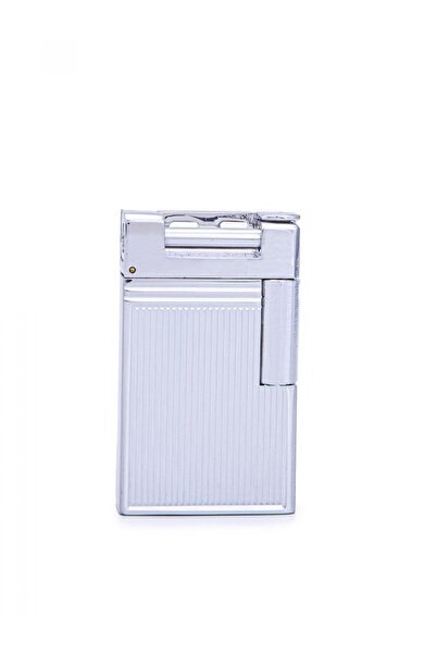Parmida Gümüş-Siyah Metal Soft Flame Çakmak PCM0720