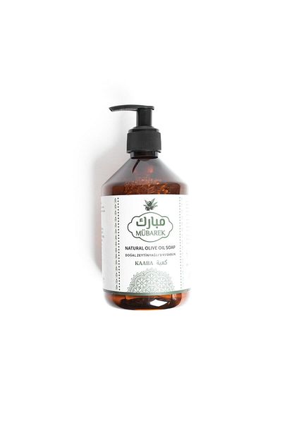 Mübarek Defne Sabunu Natural Kaaba Udu Scented Olive Oil Liquid Soap 500ml