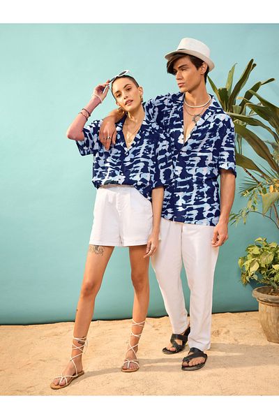 Mascln Sassafras By Styli Tie & Dye Print Relaxed Fit Shirt