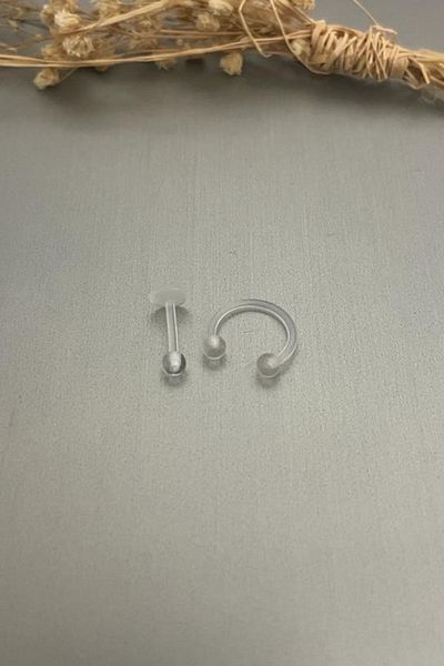 Jaida Moda Unisex Bioplastic Tragus Helix Cartilage Piercing 2 Pieces