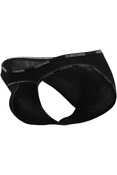 Doreanse Black Modal Men's Slip - With Lettering on the Edge, C5T1N2O1