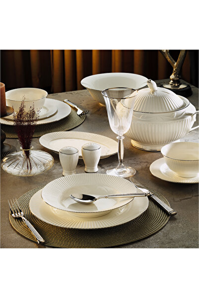 Aryıldız Karen Platin 12 Kişilik 60 Parça Yemek Takımı