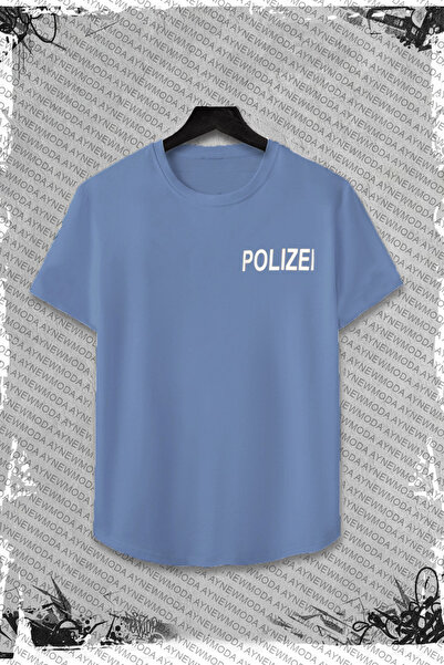 oneagılyazı Muška crna policijska majica sa printom, oversize