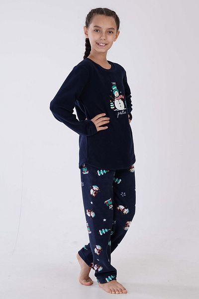 VİENETTA Long Sleeve Pajama Set for Girls - 7-8/15-16