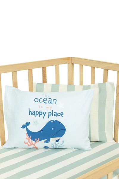 Little Dreams ebebek Set of 2 Whale Patterned Pillowcases