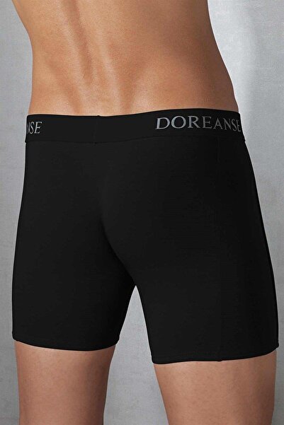 Doreanse Black Modal Striped Men's Boxers - Normal Leg C0T8N7O1