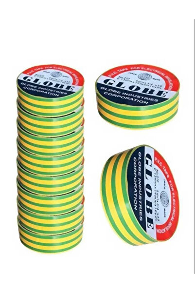 Globe 10'lu Sarı-yeşil Izole Elektrik Bandı