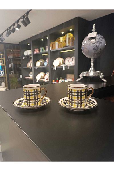 GÖNÜL PORCELAIN 6-PIECE COFFEE CUP SET